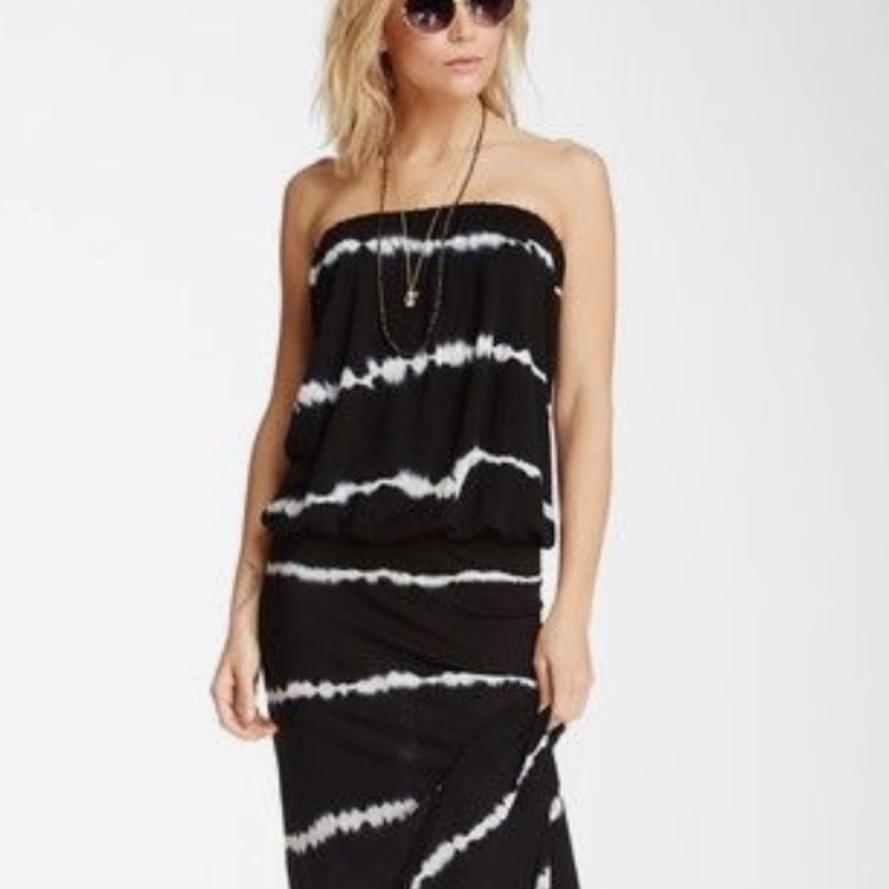 Young Fabulous & Broke Strapless tie dye dress XS